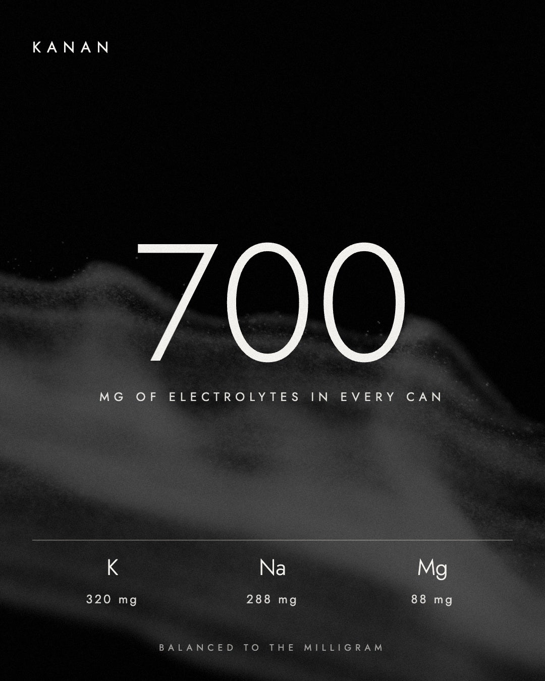 KANAN — 700 mg d'électrolytes par canette : potassium 320 mg, sodium 288 mg, magnésium 88 mg
