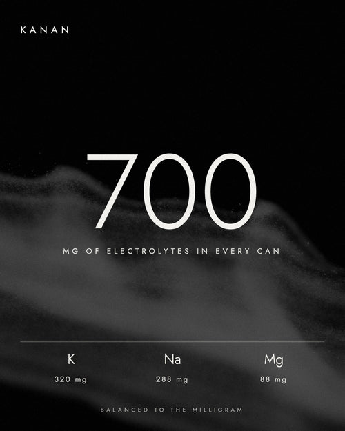 KANAN — 700 mg d'électrolytes par canette : potassium 320 mg, sodium 288 mg, magnésium 88 mg